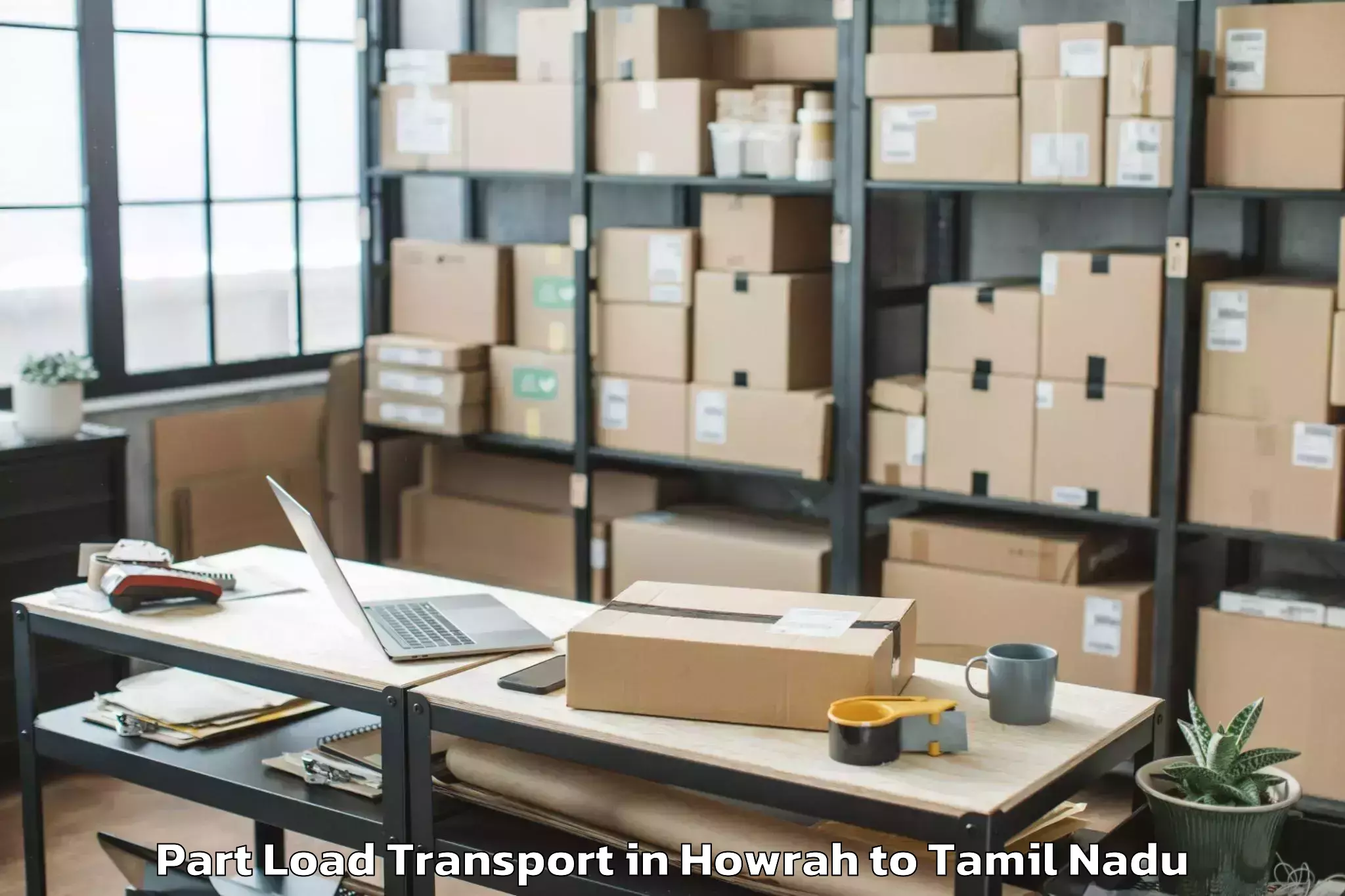 Professional Howrah to Kamarajar Port Part Load Transport